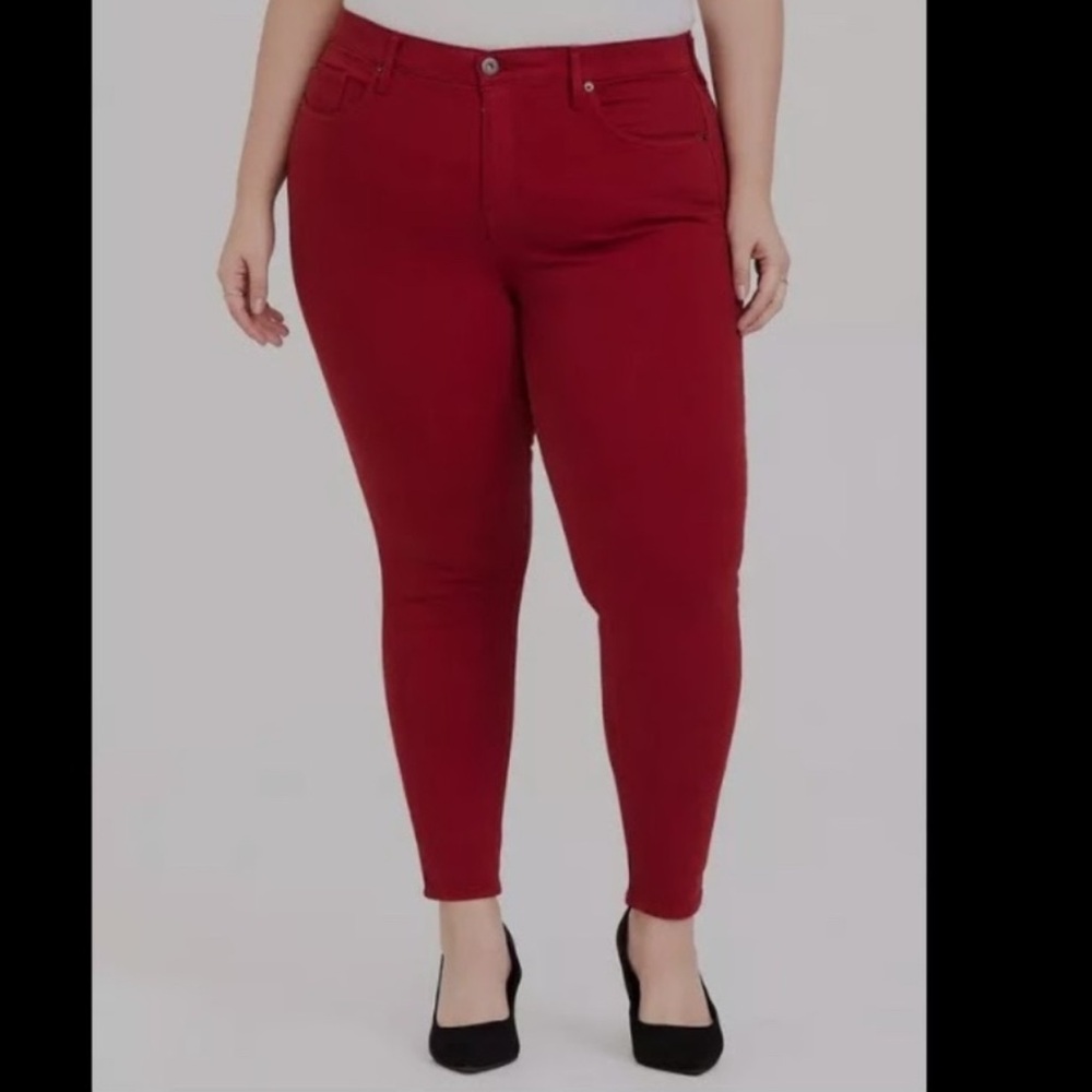Torrid Red Skinny Jeans Vibrant Style 20